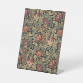 Rich Floral Tapestry Brocade Antiek Classic Reclamebord Met Voetstuk (Voorkant)