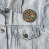 Rich Floral Tapestry Brocade Antiek Classic Ronde Button 5,7 Cm (In situ)