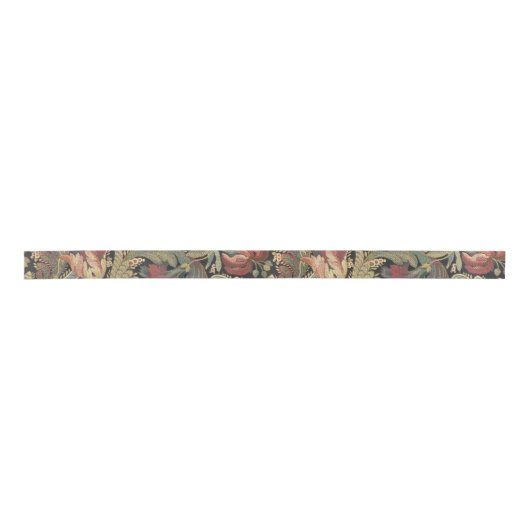 Rich Floral Tapestry Brocade Antiek Classic Satijnen Lint (Voorkant)