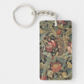 Rich Floral Tapestry Brocade Antiek Classic Sleutelhanger (Voorkant)