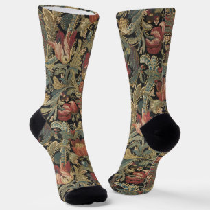 Rich Floral Tapestry Brocade Antiek Classic Sokken