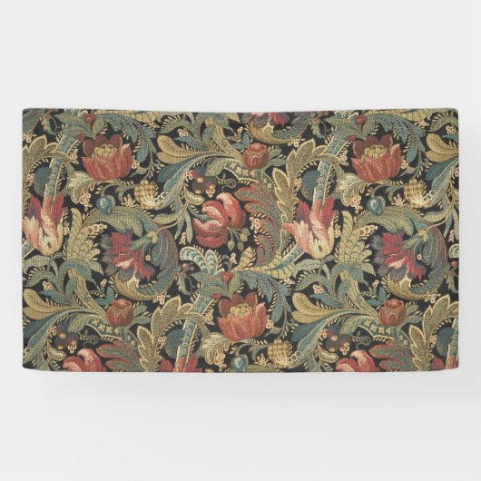 Rich Floral Tapestry Brocade Antiek Classic Spandoek (Horizontaal)