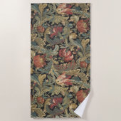 Rich Floral Tapestry Brocade Antiek Classic Strandlaken (Voorkant)