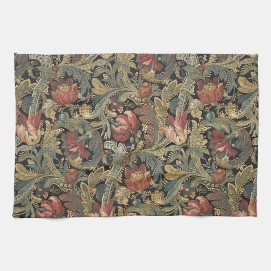 Rich Floral Tapestry Brocade Antiek Classic Theedoek (Horizontaal)
