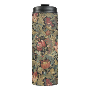 Rich Floral Tapestry Brocade Antiek Classic Thermosbeker