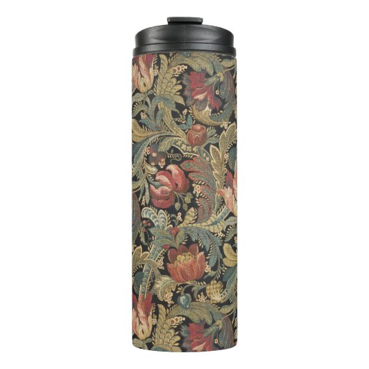 Rich Floral Tapestry Brocade Antiek Classic Thermosbeker (Voorkant)