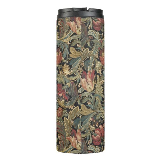 Rich Floral Tapestry Brocade Antiek Classic Thermosbeker (Achterkant)