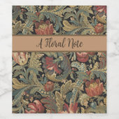 Rich Floral Tapestry Brocade Antiek Classic Wijn Etiket (Enkel label)