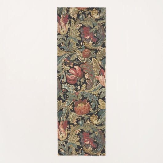 Rich Floral Tapestry Brocade Antiek Classic Yogamat (Voorkant)
