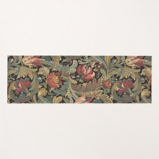 Rich Floral Tapestry Brocade Antiek Classic Yogamat (Voorkant (horizontaal))