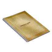 Rich Gold Iridescent shimmering glass texture note Notitieboek (Rechterzijde)