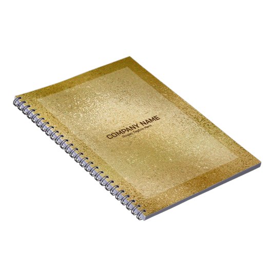 Rich Gold Iridescent shimmering glass texture note Notitieboek (Rechterzijde)
