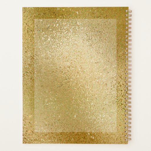 Rich Gold Iridescent shimmering glass texture note Planner (Achterkant)
