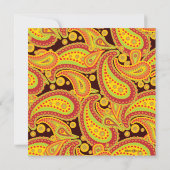 Rich Gold Paisley Pattern Milestone Birthday Party Kaart (Achterkant)