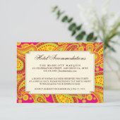 Rich Gold Paisley Pattern Party Enclosure Card Informatiekaartje (Staand voorkant)