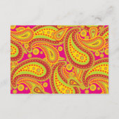 Rich Gold Paisley Pattern Party Enclosure Card Informatiekaartje (Achterkant)