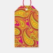 Rich Gold Paisley Pattern Party Gift Label Cadeaulabel (Achterkant)