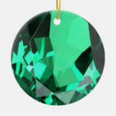 Rich green Emerald May verjaarstone Keramisch Ornament (Voorkant)
