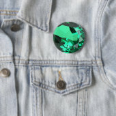 Rich green Emerald May verjaarstone Ronde Button 5,7 Cm (In situ)