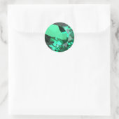 Rich green Emerald May verjaarstone Ronde Sticker (Tas)