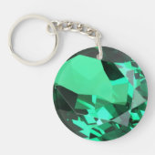 Rich green Emerald May verjaarstone Sleutelhanger (Voorkant)