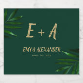Rich Green Golden Likeurfles Etiket (Enkel label)