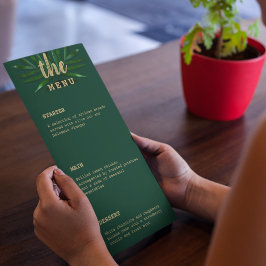 Rich Green Golden Theme Menu
