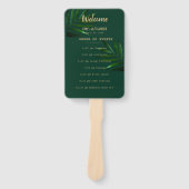 Rich Green Golden Theme-programma Handwaaier (Voorkant)