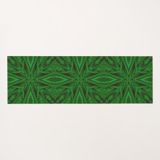 Rich Green Modern Fractal Pattern Yogamat (Achterkant (horizontaal))