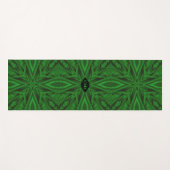 Rich Green Modern Fractal Pattern Yogamat (Voorkant (horizontaal))