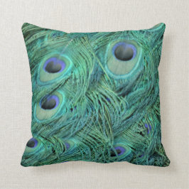 Rich Green Peacock Kussen