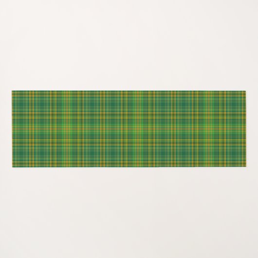 Rich Green Tartan Yogamat (Achterkant (horizontaal))