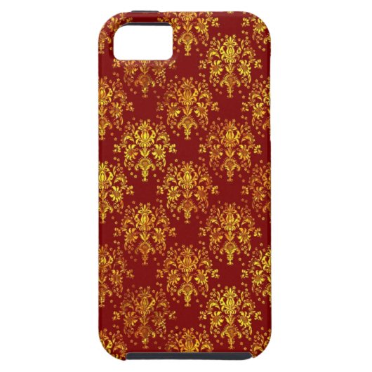 Rich Holiday Damask Case-Mate iPhone Case (Achterkant)
