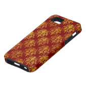 Rich Holiday Damask Case-Mate iPhone Case (Onderkant)