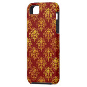 Rich Holiday Damask Case-Mate iPhone Case (Achterkant Links)
