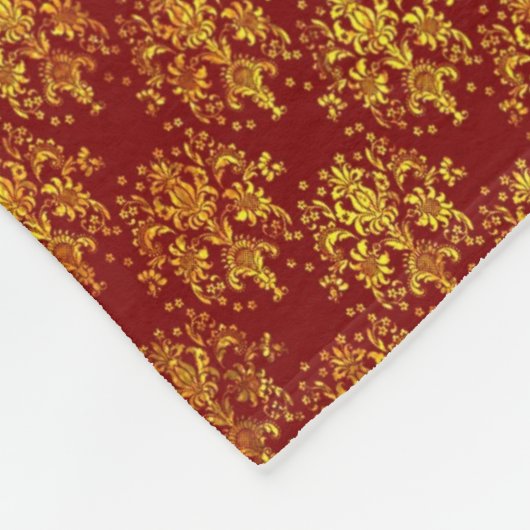 Rich Holiday Damask Fleece Deken (Hoek)