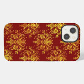 Rich Holiday Damask iPhone Hoesje (Achterkant horizontaal)