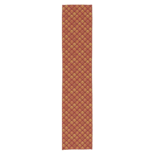 Rich Holiday Damask Korte Tafelloper (Voorkant)