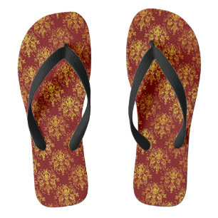 Rich Holiday Damask Teenslippers