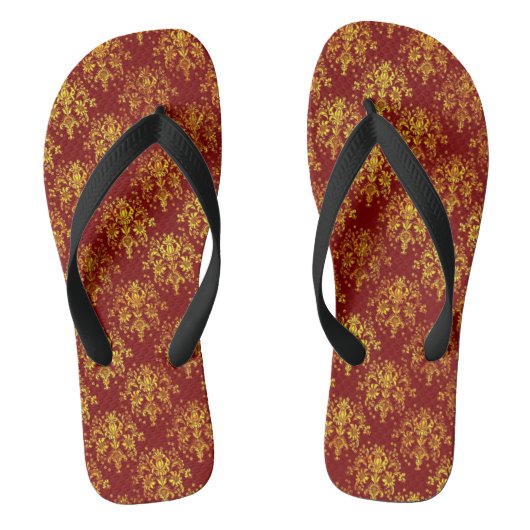 Rich Holiday Damask Teenslippers (Voetbed)