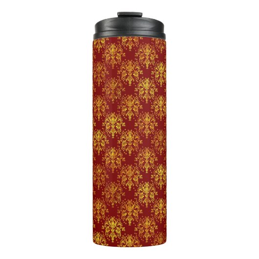 Rich Holiday Damask Thermosbeker (Voorkant)