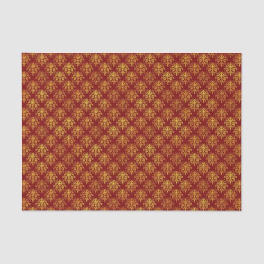 Rich Holiday Damask Tissuepapier (Voorkant)