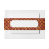 Rich Holiday Damask Uitnodigingen Wikkel (Voorkant Voorbeeld)