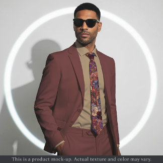 Rich Impressionist Floral Necktie Stropdas