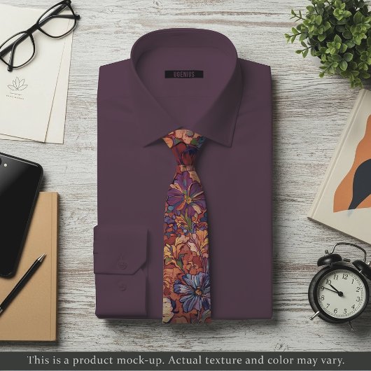 Rich Impressionist Floral Necktie Stropdas