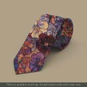 Rich Impressionist Floral Necktie Stropdas