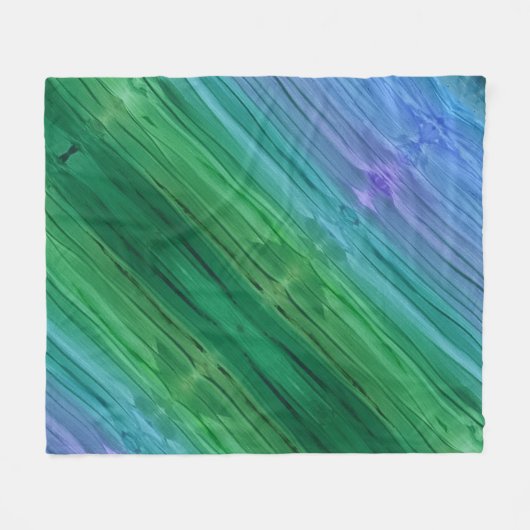 Rich indigo, deep green, and amethyst fleece deken (Voorkant (Horizontaal))