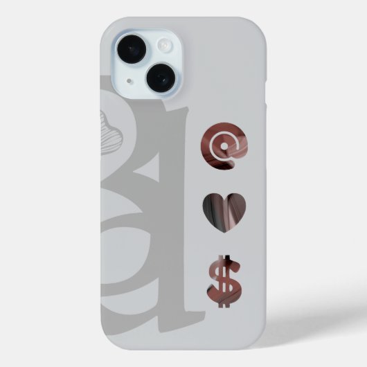 RICH iPhone Cases Trend Abstract Zwart Poedery (Achterkant)