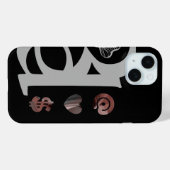 RICH iPhone Cases Trend Abstract Zwart Poedery (Achterkant (horizontaal))