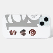 RICH iPhone Cases Trend Abstract Zwart Poedery (Achterkant (horizontaal))